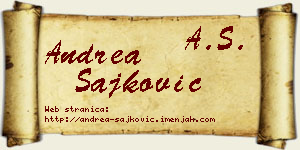 Andrea Šajković vizit kartica